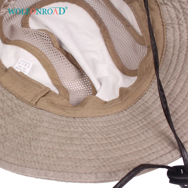 WOLFONROAD, мужские тактические шапки, летние, защита от солнца, с широкими полями, рыболовные шляпы, для улицы, для пешего туризма, охоты, сафари, шляпы, солнцезащитные шапки
