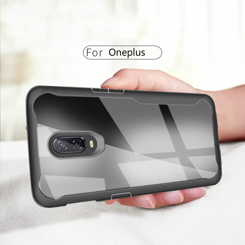 

Shockproof Case For Oneplus 6 6T 5 5T Transparent Case Cover For One plus 6 6T 5 5T Luxury Silicone Armor High Quality Soft Case