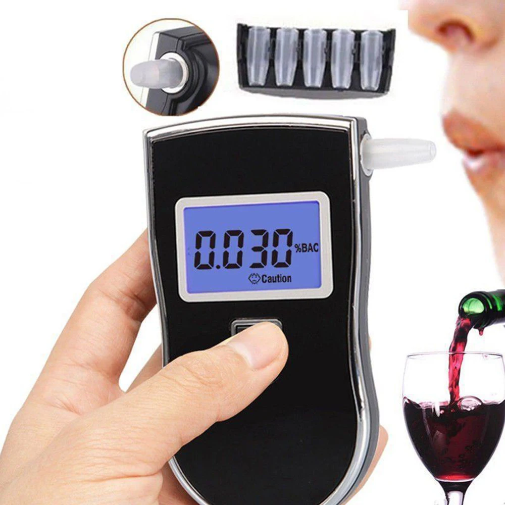 2018 NEW Professional Police Digital Breath Alcohol Tester Breathalyzer