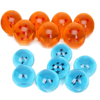 

1Piece Blue Orange 7CM Dragon Ball Z Stars Crystal Balls Wth Elegant Box Dragonball Balls Complete Set Large Size