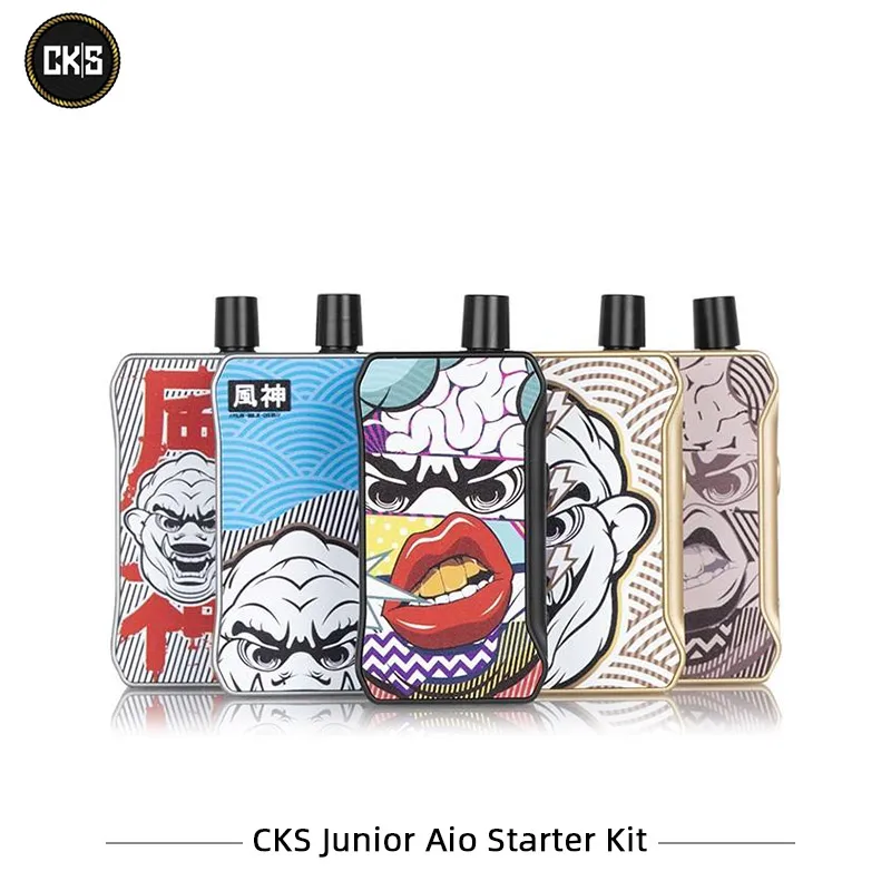 

Original CKs Junior AIO 1000mAh Vape Kit Electronic Cigarettes 3ml Capacity Pod 0.6ohm MESH Support 3 intensity levels Vaporizer