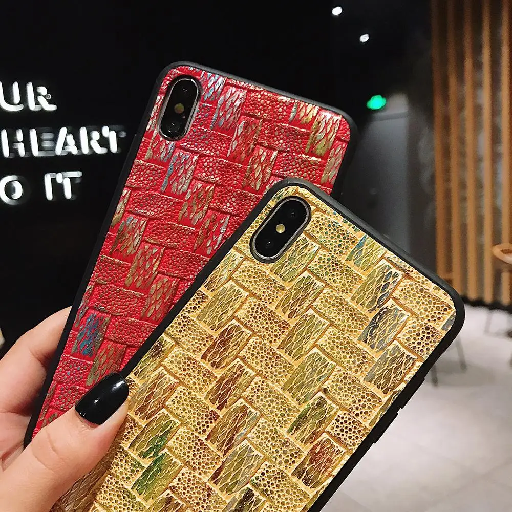 Роскошный тканый чехол для iPhone 5 5S SE 6 6s Plus 7 8 X XS Max мягкий силиконовый XR Fundas| |