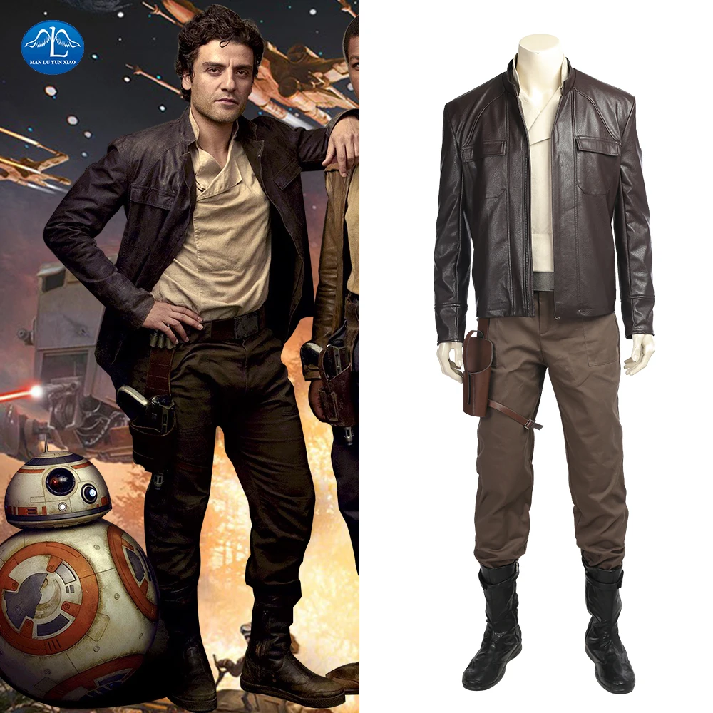 MANLUYUNXIAO 2017 New Star Wars Cosplay Costume Men Poe Dameron Costume