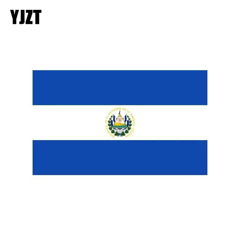 

YJZT 13.3CM*8CM EL SALVADOR Stickers Flag Motorcycle Decal World Car Sticker 6-0816