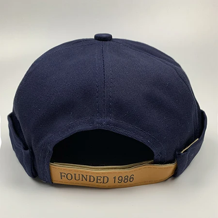 Men Casual Sailor Mechanic Biker Hat Beanie Skull cap Brimless Cap Fashion Unisex Pumpkin Vintage Navy Beanies - Цвет: navy blue