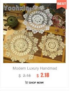 Modern Cotton Lace Crochet Doily Table Napkin Round Tablecloth Placemat Mat Cup Pad Drink Coaster Set Coffee Table Decorations