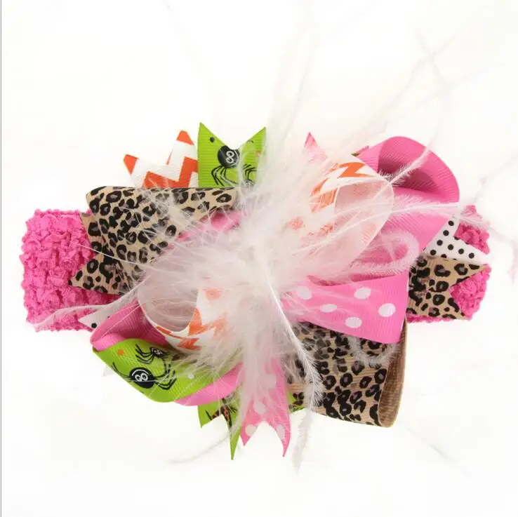 halloween marabou headband2