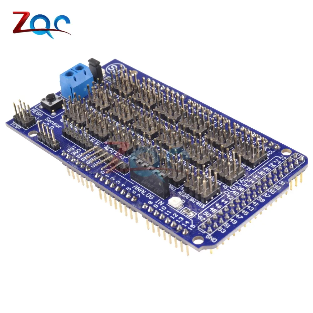 Для Arduino Mega Сенсор модуль щит V2.0 V2 для Arduino ATMEGA2560 ATMEGA 2560 R3 ATMEGA1280 1280 ATmega8U2 ATMEL AVR