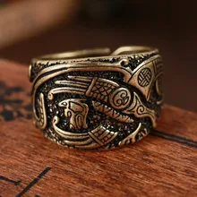 Викинг ювелирные изделия славянское кольцо Символ волка мужское кольцо 10 шт