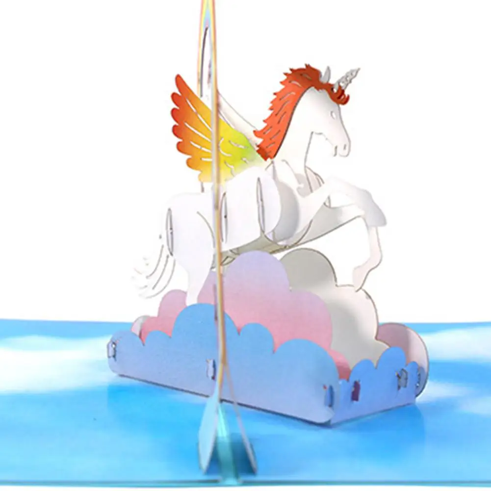  Baby Shower Greeting Cards Unicorn Crown Gift Card Birthday Wedding Invitation with Envelopes Elega - 32917532698