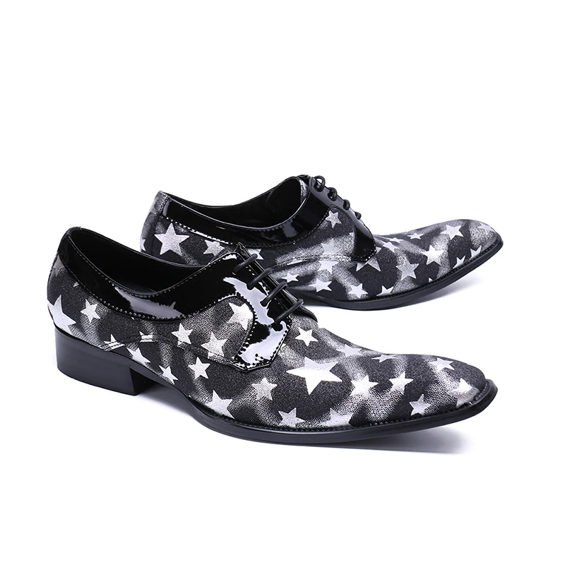 Estrella Hombres De Zapatos Oxford rojo Plus 37 gris Formal Tamaño Nuevos Azul Clásico Vestido Moda Plano Hombre Zorssar Cuero Los 2019 46 amarillo E7fYCtxw
