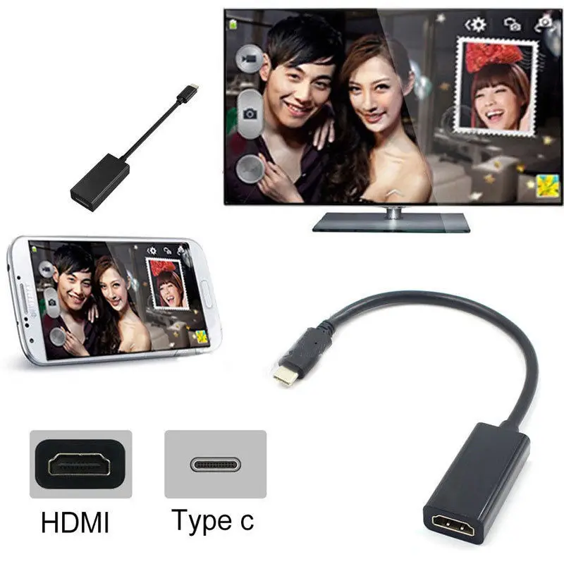 

USB Type C to HDMI Adapter USB 3.1 (USB-C) to HDMI Adapter Male to Female Converter for MacBook2016/Huawei Matebook/Smasung S8