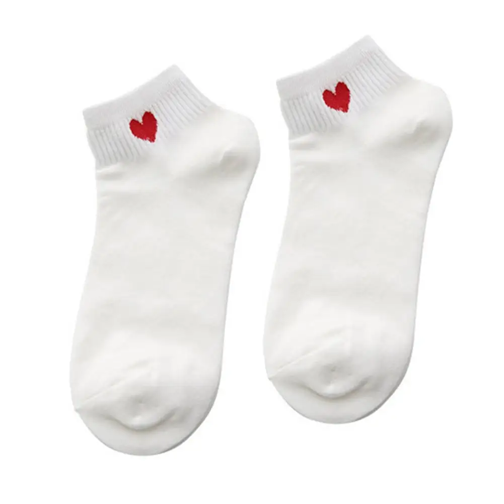 MISS M Women's Socks Hosiery Love Pattern Sweet Breathable Soft Socks Ladies Pure Color Cotton Adult Ankle Socks For Female Girl MISS M Women's Socks Hosiery Love Pattern Sweet Breathable Soft Socks Ladies Pure Color Cotton Adult Ankle Socks For Female Girl