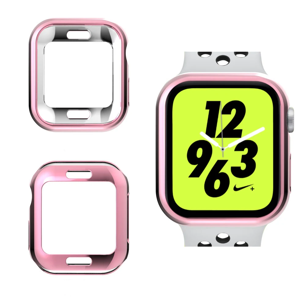 

Protective Cases Cover for Apple Watch case 4 Iwatch series 44mm 40mm case Replacement TPU soft silicone Protect shell