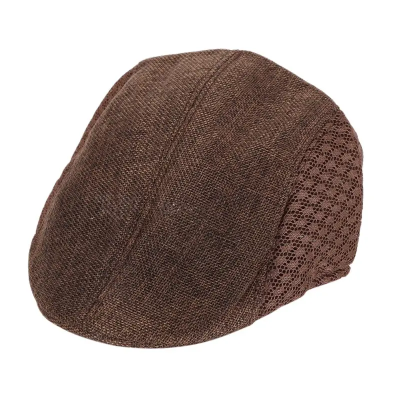 Casual Net Patchwork Cap Berets Men Women Hat Breathable Spring Summer Adjustable Hats Solid Chapeau Duckbill Caps Berets|Мужская кепка