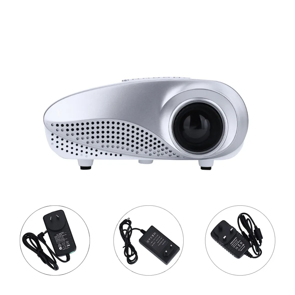 

Mini Portable Projector LED Proyector 480X320 Pixels Support 576P/720P USB Port UK/EU/AU Plug VGA Home Theater Multimedia Player