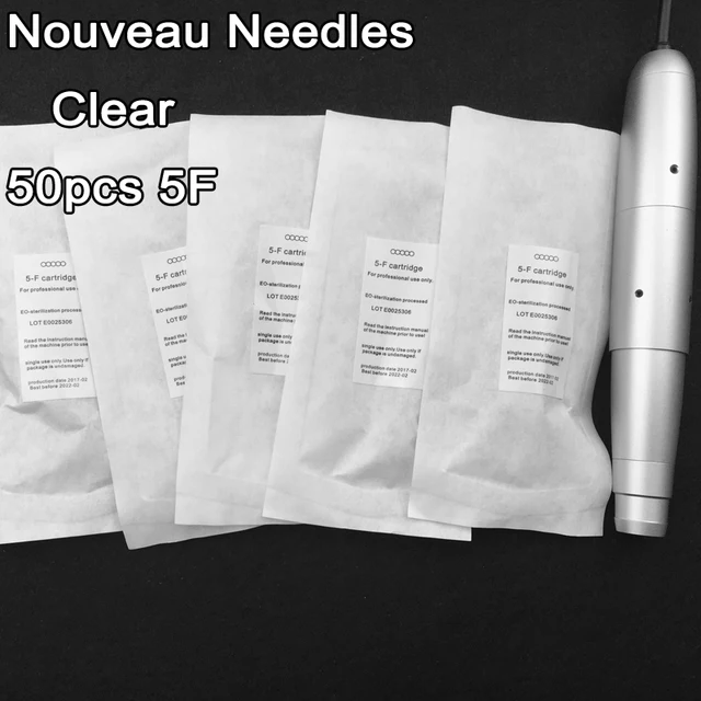 Clear 600D-G 50pcs 5Flat Permanent Makeup Needle Eyebrow Lip Needle Assorted For Nouveau Rotary Machine Pen Kits Clear 600D-G 50pcs 5Flat Permanent Makeup Needle Eyebrow Lip Needle Assorted For Nouveau Rotary Machine Pen Kits