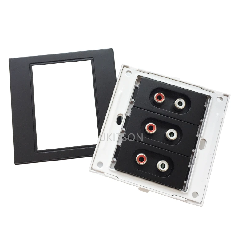 Black Color 3 Ports Audio Wall Panel pic 5