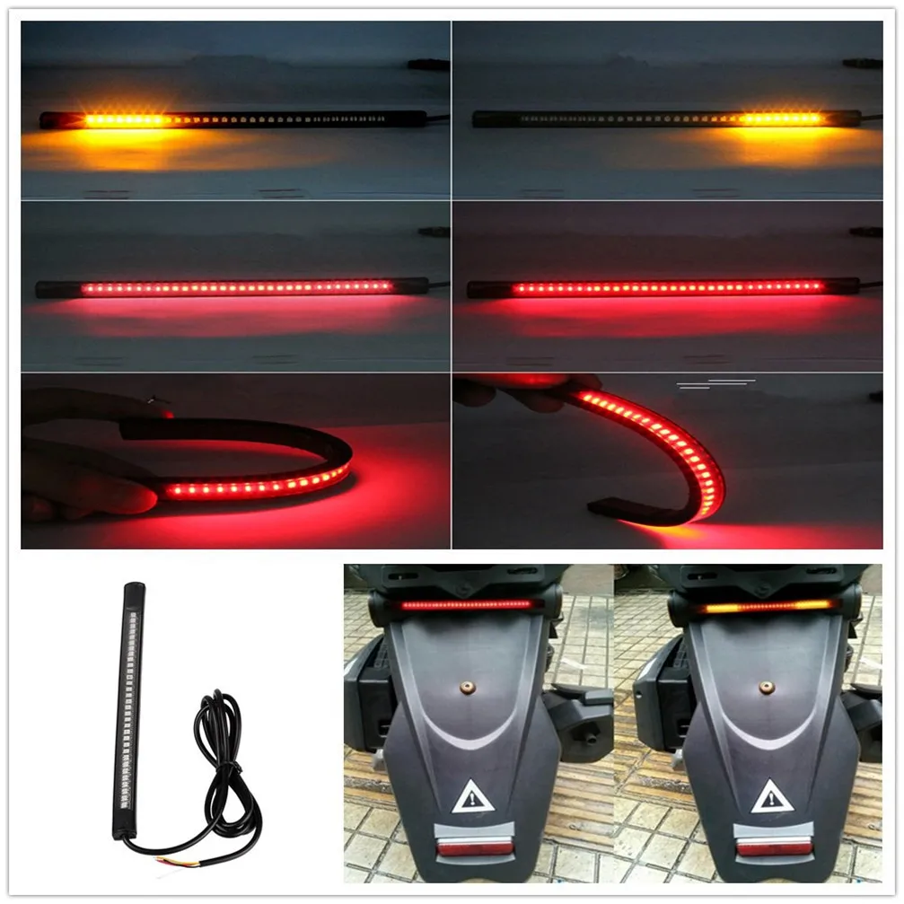 Motorcycle Strip Led Tail Brake Stop Turn Signal Light For Suzuki