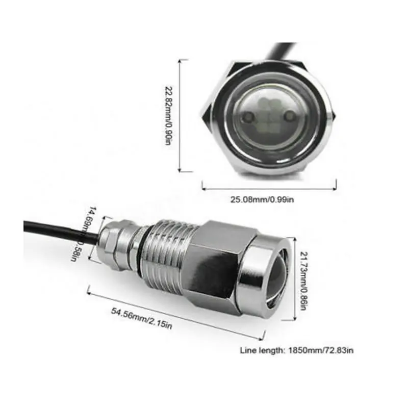 1X Синий светодиодный сливной светильник 9 Вт подводная лодка морская яхта транца рыбалка Дайвинг