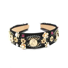 Барокко Мода темперамент простой красоты голова жемчужина оголовье дворца Тур уличная съемка Подиум повязка 948