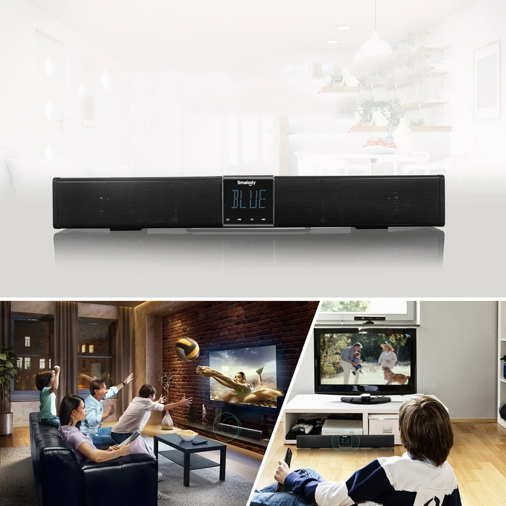 Звуковая панель ТВ Колонка 2*10 Вт Bluetooth колонка настенная звуковая RCA TF карта