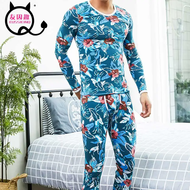 

men's fashion cotton long johns sexy warm trousers Thermal Underwe underpants Man tight trousers of winter legging one sets