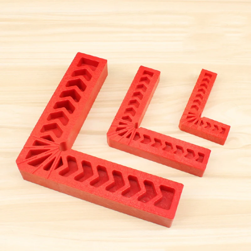 DWZ 4Pcs 90 Degree Plastic L Shape Corner Clamping Square Right Angle Clamps Ruler