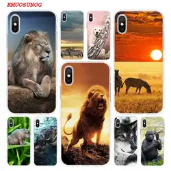 Прозрачные мягкие силиконовые чехол для телефона шимпанзе лев собака Anima для iPhone XS X XR Max 8 7 6 6 S плюс 5 5S SE телефон сумка