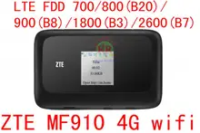 Unlocked ZTE MF910 LTE 4G WIFI Router 4G wifi dongle Mobile Hotspot 150Mbps Network Router pk mf90 MF970 mf91