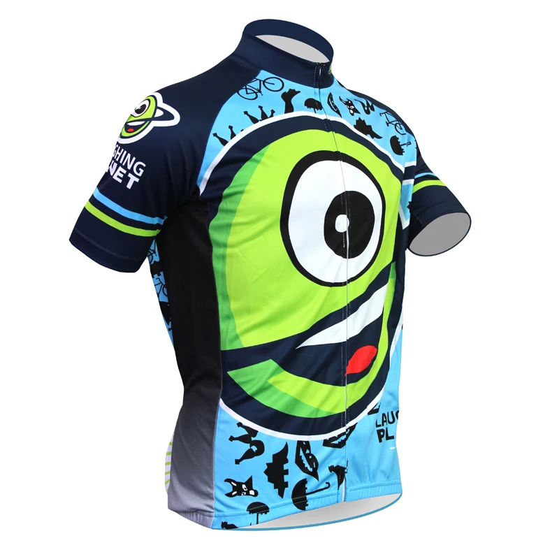 

New Cartoon Laughin Plane Cafe Alien SportsWear Mens Cycling Jersey Cycling Clothing Bike Shirt Size 2XS TO 5XL