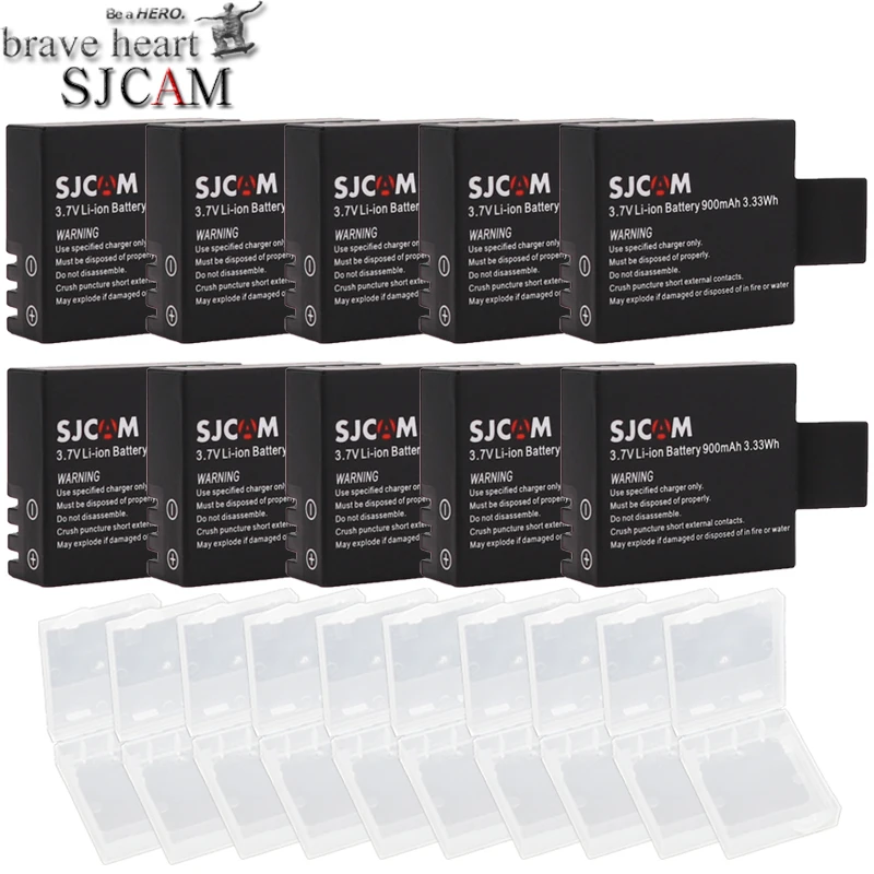 10x SJCAM sj4000 батарея bateria sj 4000 для спортивной экшн-камеры SJCAM SJ4000 SJ 4000 5000 6000 1080P sj7000 sj9000 M10 Аксессуары для фотоаппаратов