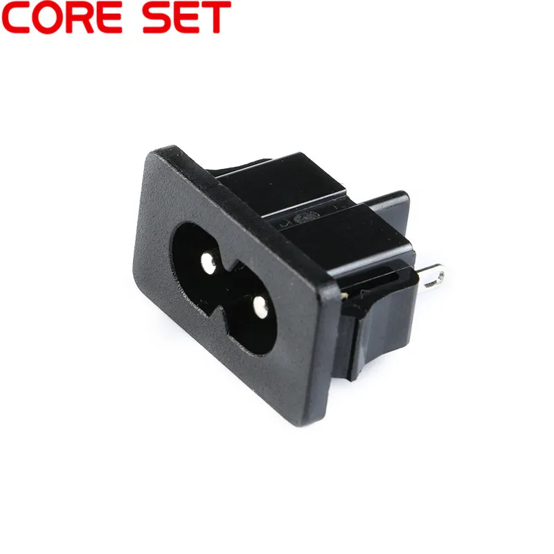 5 шт. 2 разъема AC250V 2.5A IEC320 C8 черные входные розетки|panel socket|panel 5panel pin |