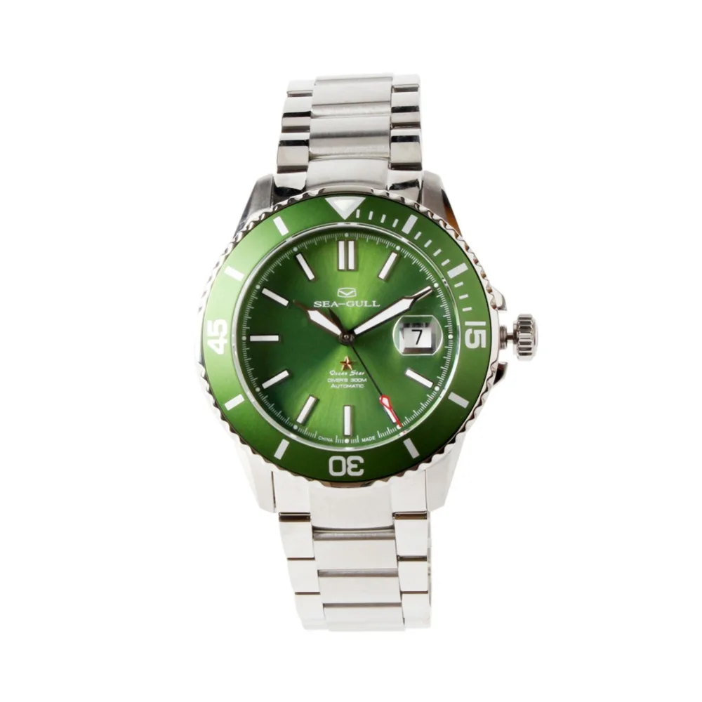 

Limited Edition! Seagull Ocean Star 816.92.1203 Automatic 30Bar Submarine Men's Diving Swimming Sport Watch Green Dial 816.523