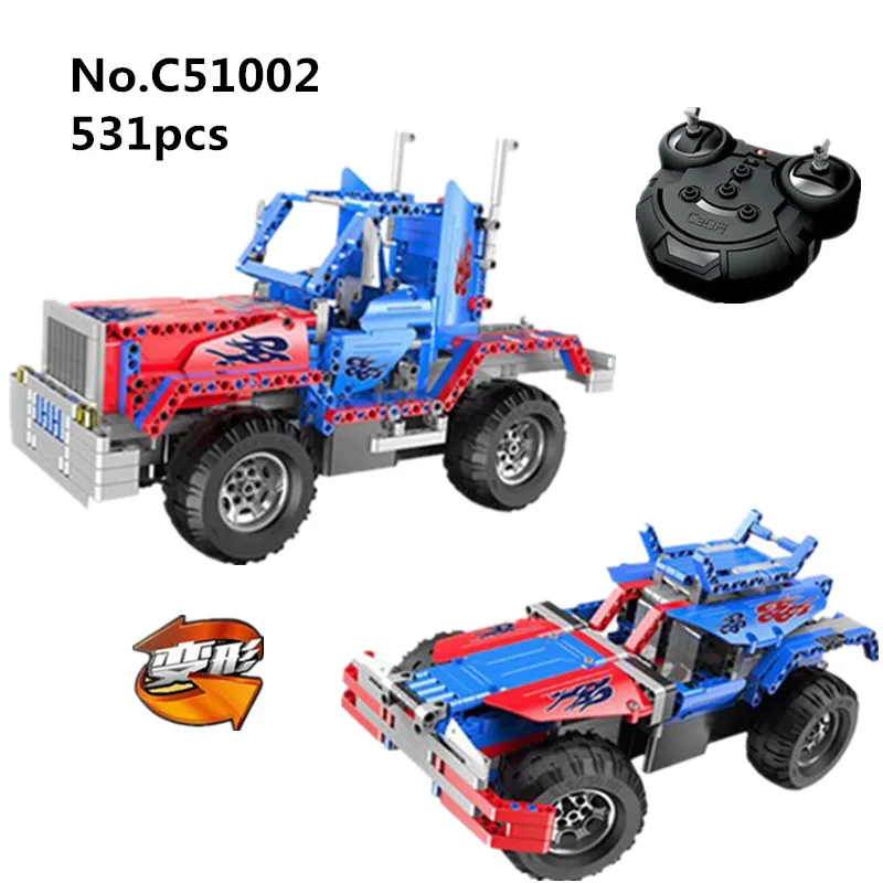 

531pcs 2 In 1 Technic City Transformable Optimuse Prime Vehicle L Brand Figure Building Blocks Bricks RC Truck Car Model Toys