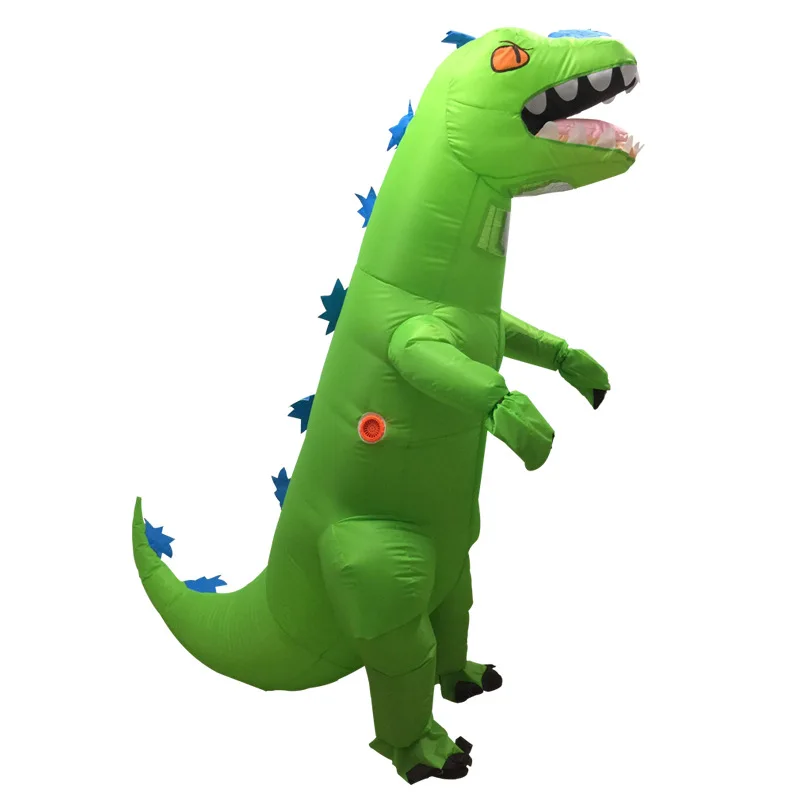

Eighteen years of new Halloween adult COSPLAY green tyrannosaurus rex inflatable cartoon green dinosaur toy clothing