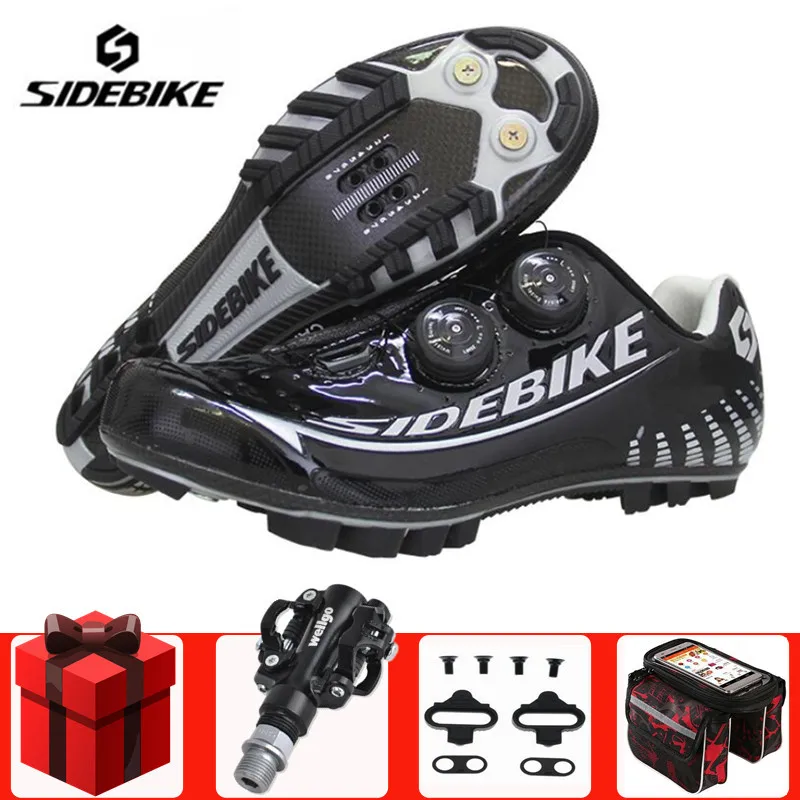 

SIDEBIKE Cycling Shoes men add Pedal set Carbon Fiber Professional Bike MTB Racing Athletic Bicycle Shoes zapatillas ciclismo