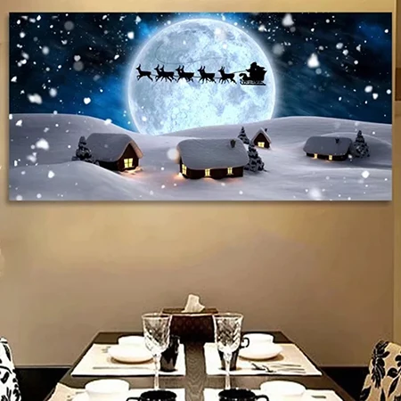 christmas poster canvas painting christmas decorations for home pictures gift christmas deer light wall art decor print painting in painting calligraphy - Christmas Paintings On Canvas christmas poster canvas painting christmas decorations for home pictures gift christmas deer light wall art decor print painting in painting calligraphy - Christmas Paintings On Canvas