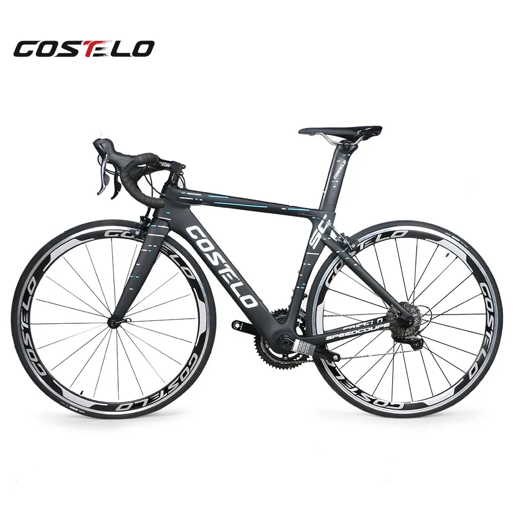 Flash Deal Christmas gift packages Costelo Speedcoupe carbon fiber road bike frame complete bicycle with pedal bike equipment 2