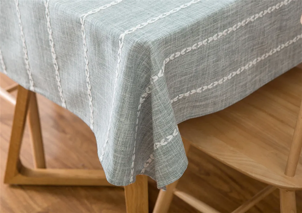 Nordic Stripe Style Cotton linen Tablecloth Rectangular Coffee Bar Restaurant Table Cloth Home Kitchen Dinning Table Cover Decor Nordic Stripe Style Cotton linen Tablecloth Rectangular Coffee Bar Restaurant Table Cloth Home Kitchen Dinning Table Cover Decor