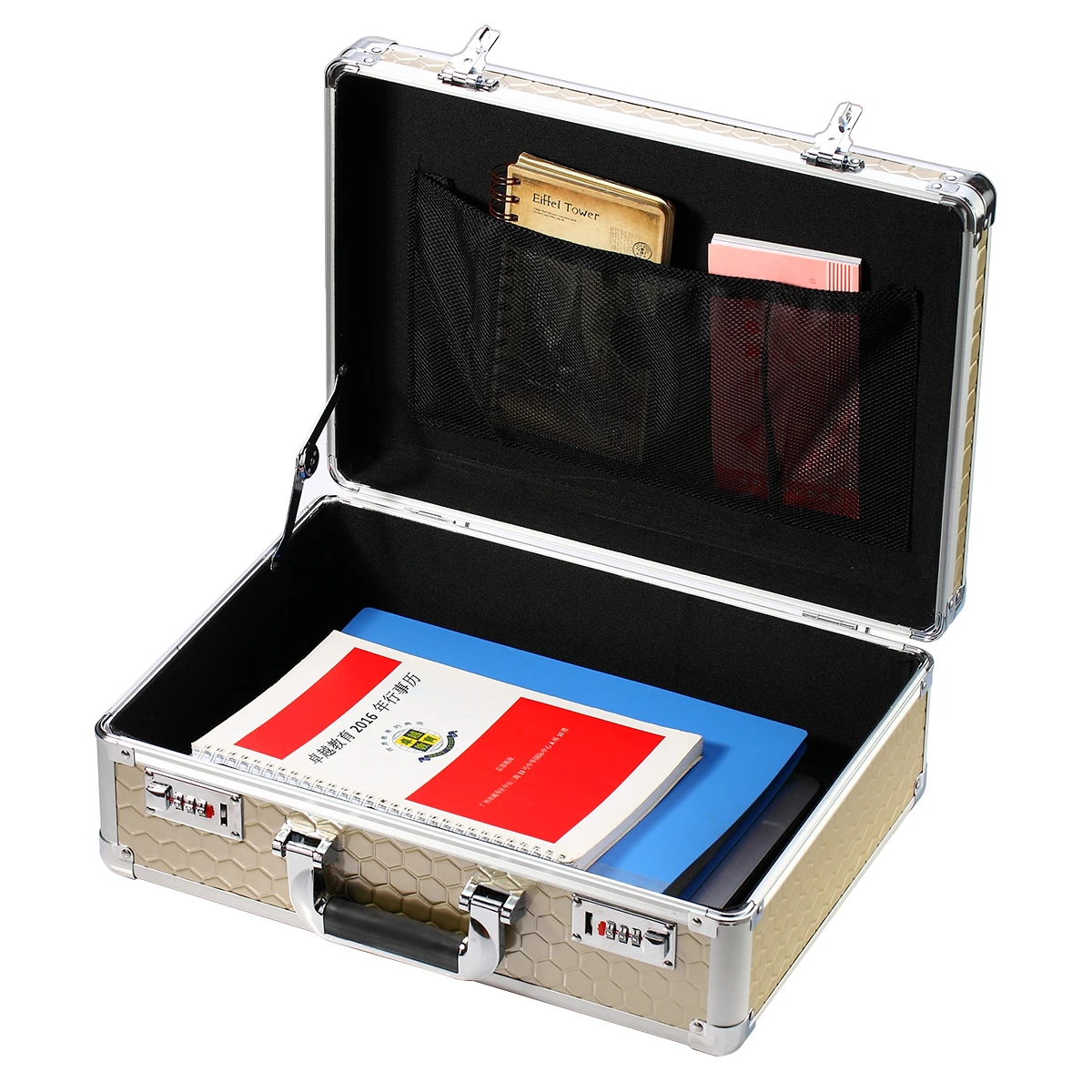 Coded Document Briefcase Financial Safety Box Storage Bag Small And