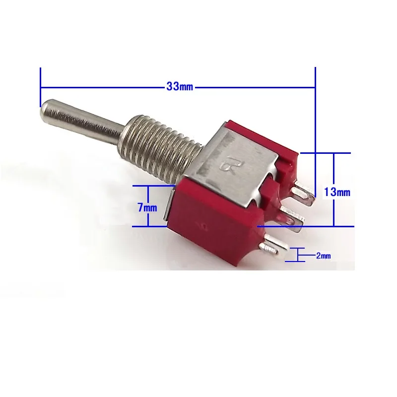 Миниатюрный переключатель питания 2 шт./лот 3 Pin ON 2A 250VAC 5A 120VAC MTS 102|switch 2a|switch 3switch switch