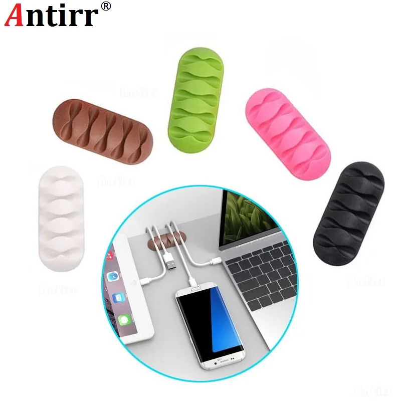 Antirr Soft Silicone Magnetic Wire Cable Organizer Key Cord Earphone Storage Holder Clips Winder For Data winder | Электроника