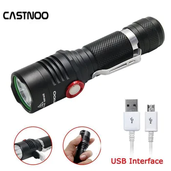 

CASTNOO 2000LM 5 Mode T6 LED Flashlight Torch Lamp Camping Light + USB Cable