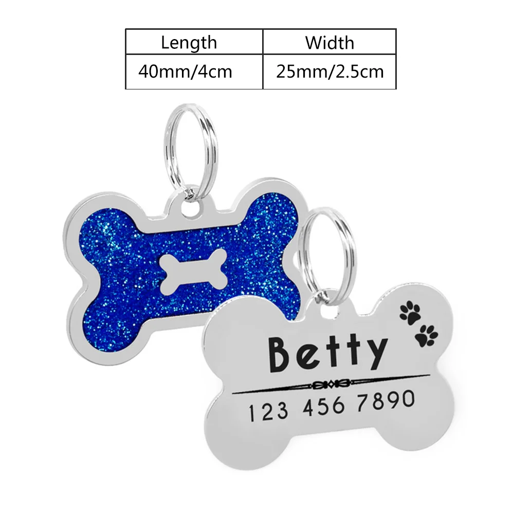 Personalized Dog ID Tags Engraved Metal Tag for Small Dogs Name Collar for Cat Puppy Pet Accessories Customized Name Tags 