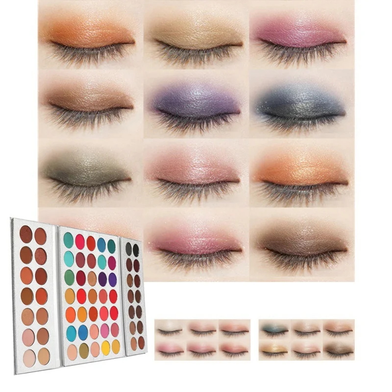 

Glazed New Arrival 63 Color eyeshadow pallete Glitter Makeup Matte Eye shadow make up palette maquillage palette