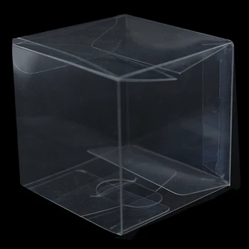 

Square Transparent PVC Box Folding Carton Packaging Clear Candy Cholocate Cosmetic Cupcake Packing Birthday Wedding Party Favor