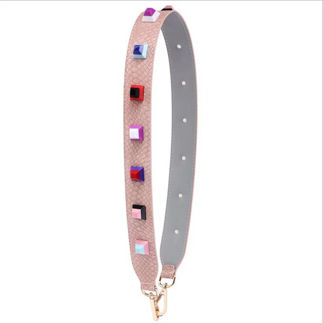 Sfg House Fashion Rivet Summer Women Bag Strap Snakeskin Pu Shoulder Sfg House Fashion Rivet Summer Women Bag Strap Snakeskin Pu Shoulder Straps For Handbags Casual Replacement
