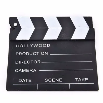 

Wholesale 1Pcs Cute Classical Director Video Clapper Board Scene Clapperboard TV Movie Film Cut Prop