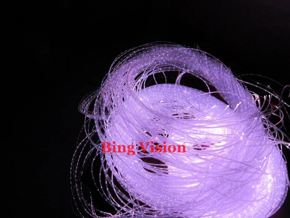 Bing Vision 150pcs 3*0.75mm 멀티 코어 RGBW 50W 고출력 led 광섬유 센서 키트 DIY 광섬유 커튼 샹들리에